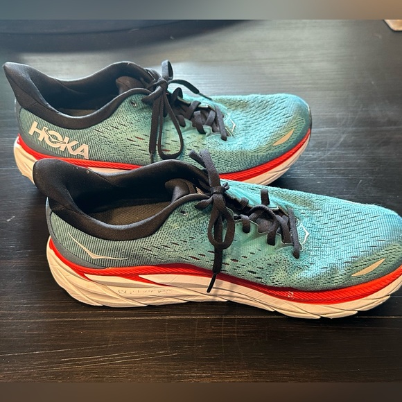 Hoka One One Other - Hoka One One Clifton 8.5D Blue/Navy/Red Running Shoes